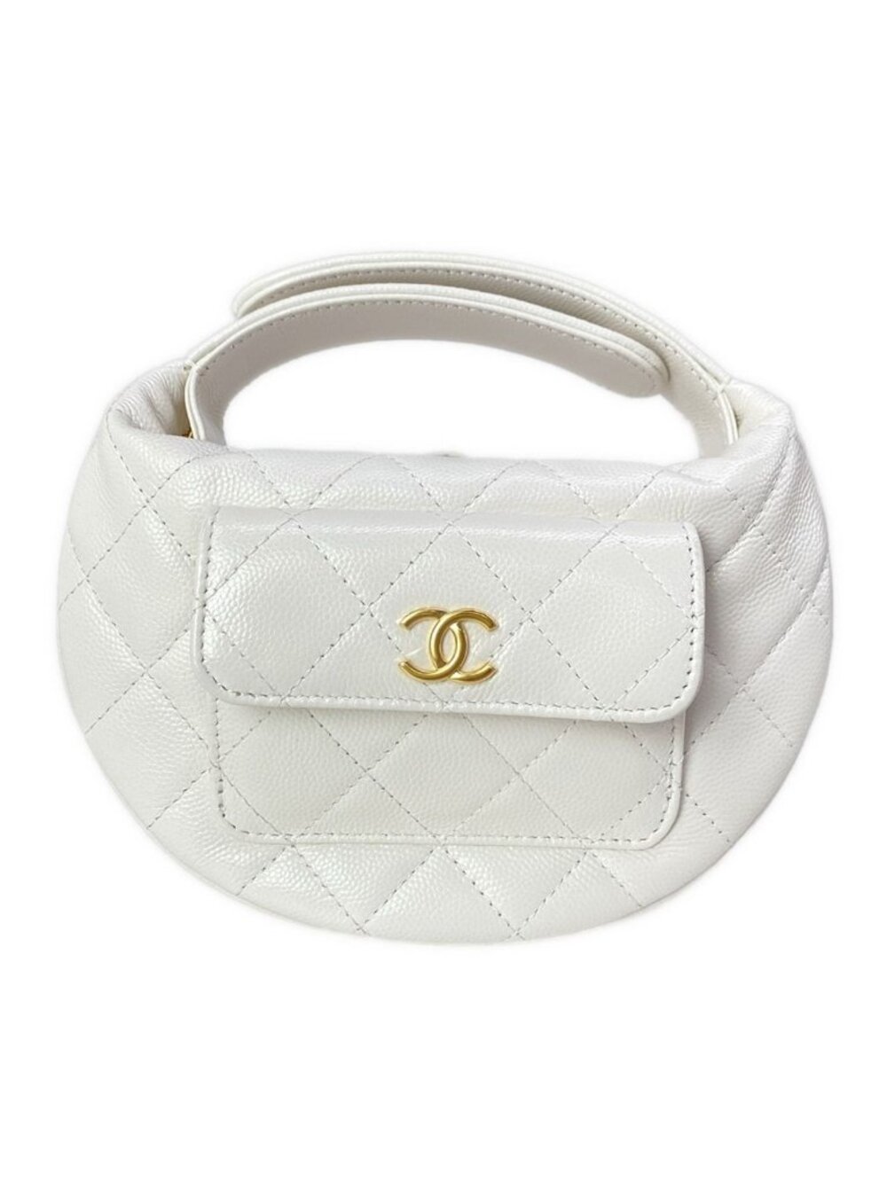 Chanel White Gold Mini Bag